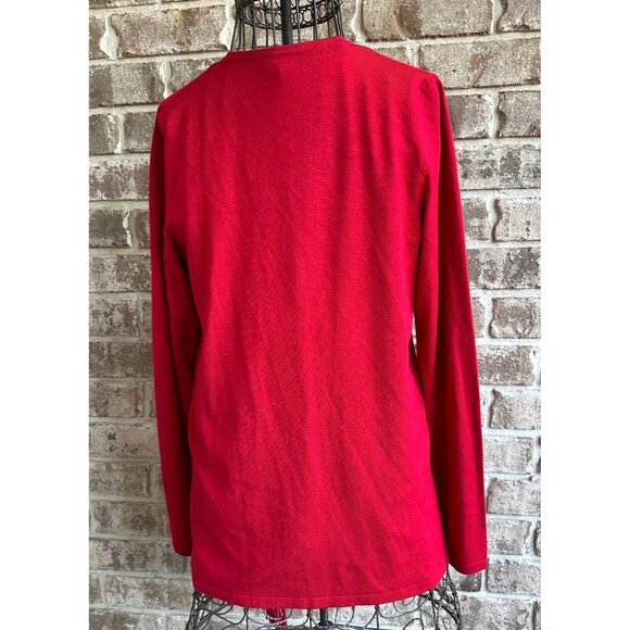 INC International Concepts Open Front Fringe Jacket Red Faux Suede Asymm… - Picture 5 of 9